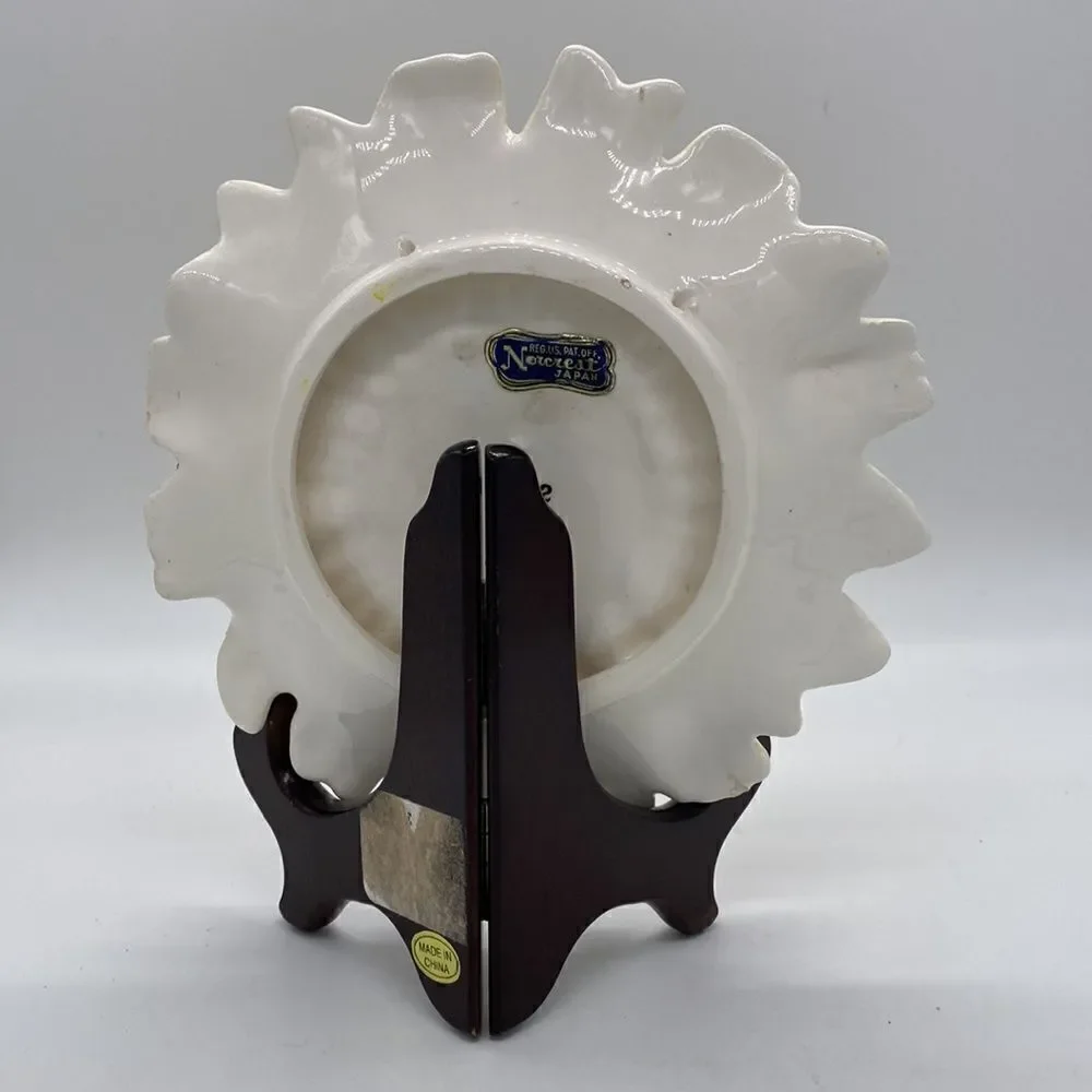 Vintage 1961 Norcrest Kansas Centennial Ceramic Sunflower Bowl Plate